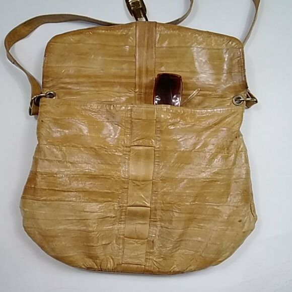 VTG, MADE IN KOREA GENUINE EEL SKIN LEATHER WOMAN BAG - Picture 8 of 16